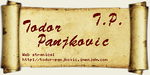 Todor Panjković vizit kartica